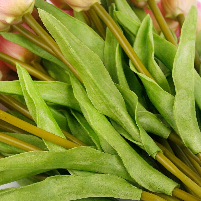 Bộ 10 bông hoa tulip giả thiết kế trang trí nhà cửa phòng khách theo phong cách Châu Âu