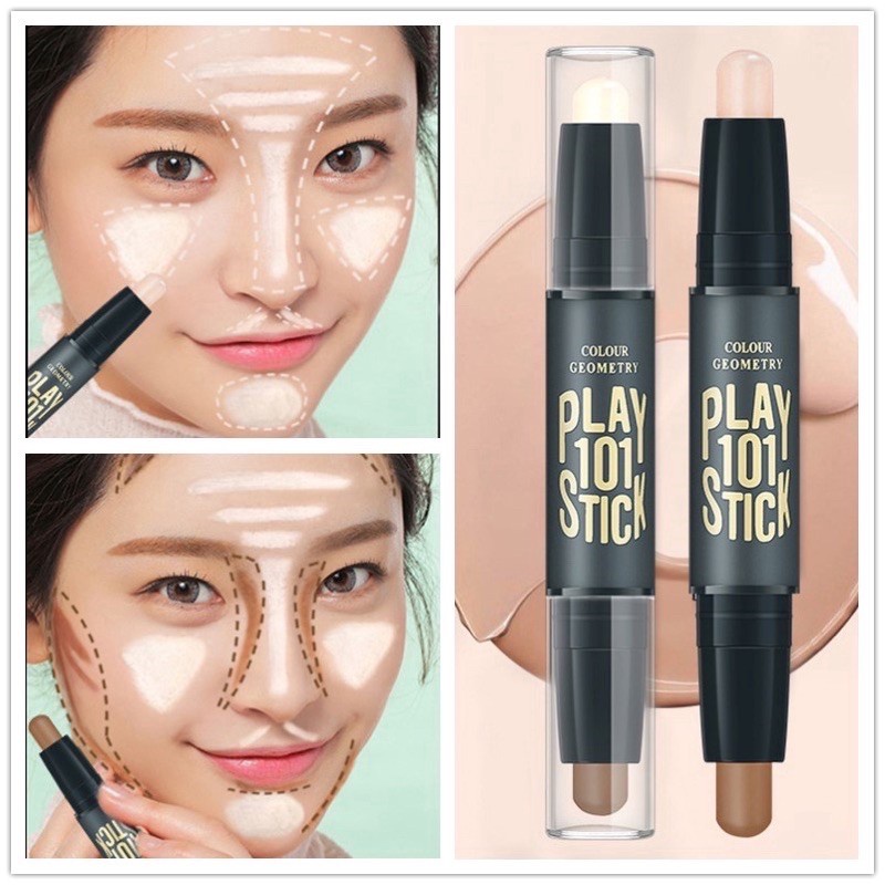 Thỏi Kem Che Khuyết Điểm 2 Trong 1 Tạo Hiệu Ứng 3D Lâu Trôi Chống Thấm Nước Trang Điểm Mặt