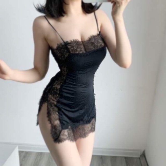 Váy ngủ chất thun lạnh ôm sát ngươi slim sexy lingerie mã VN625 | BigBuy360 - bigbuy360.vn