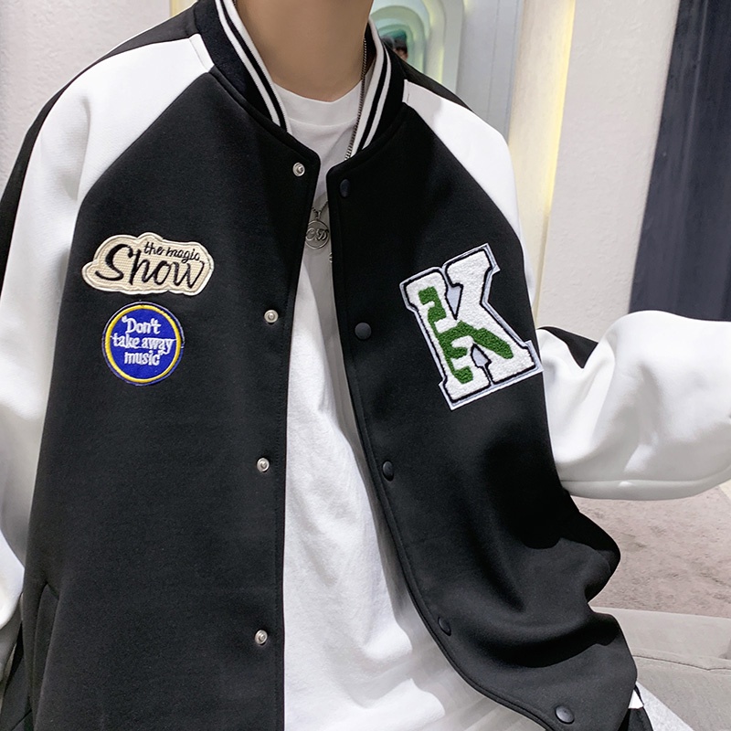 Áo Khoác Bóng Chày Nam Thời Trang Hàn
