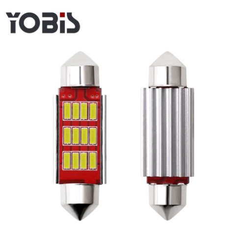 Bóng LED trần xe hơi chip 4014 festoon F4014-12 kích thước 31mm 36mm 39mm 41mm