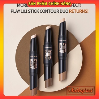 Tạo khối + bắt sáng ETUDE Play 101 Stick Contour Duo 2 đầu dạng thỏi vặn tiện lợi mềm mại lâu trôi