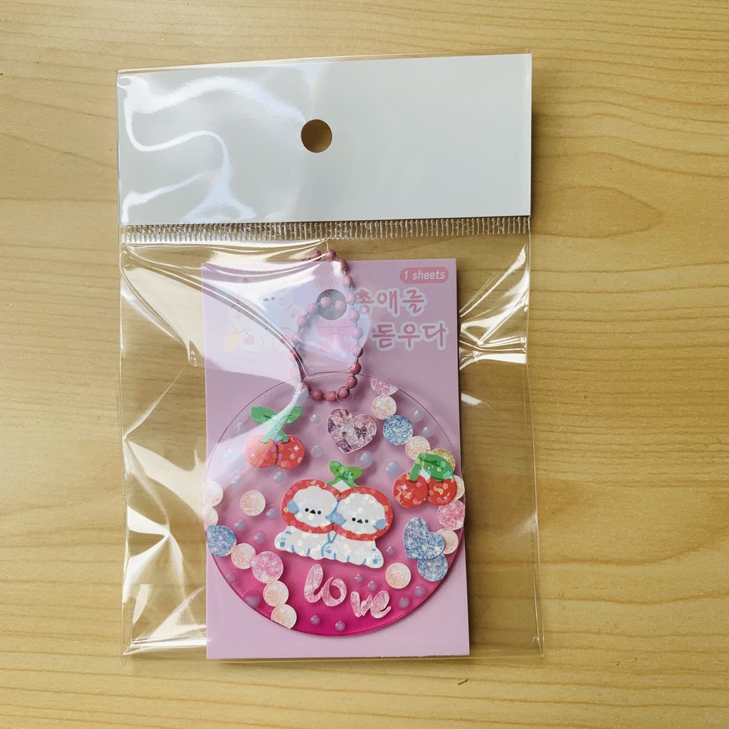 Móc khóa Sticker dễ thương DIY của Maiscornermade