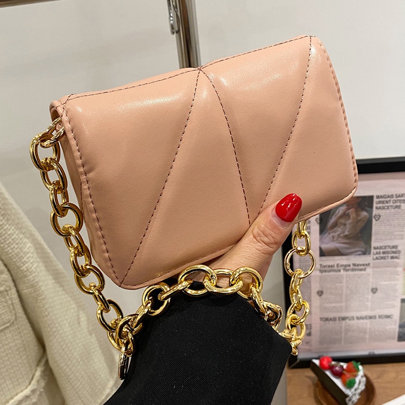 IELGY Túi Đeo Vai Hình Vuông Cỡ Nhỏ Phối Dây Xích Thời Trang Cho Nữ