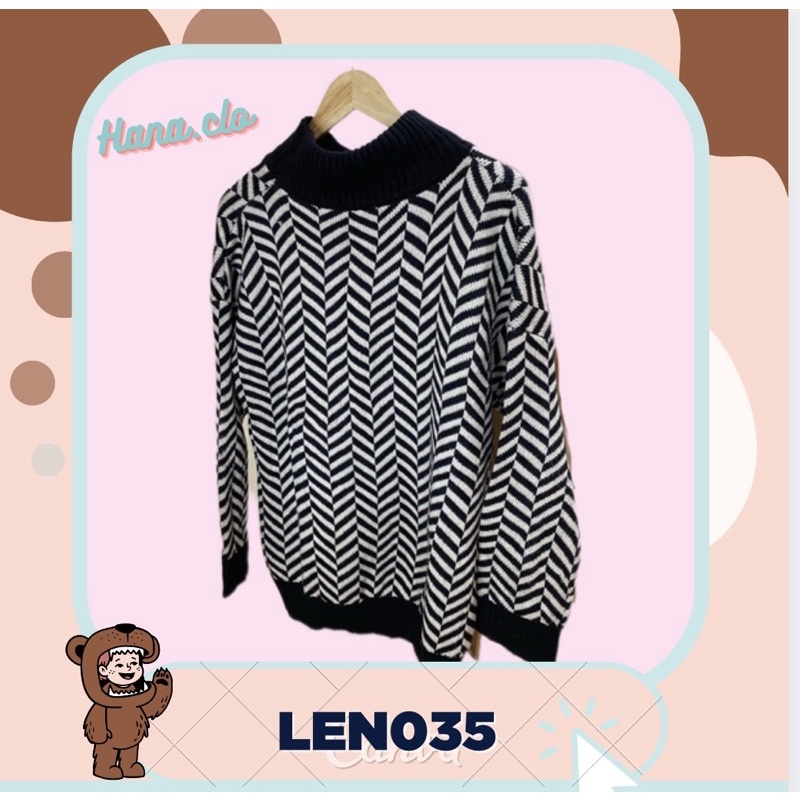 ÁO LEN HOẠ TIẾT ZICZẮC ĐEN TRẮNG DÁNG RỘNG | BigBuy360 - bigbuy360.vn