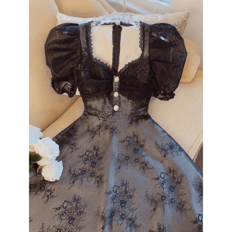 (Free ship) Mẫu Đầm Ren Tay Vuông Cực Sang Chảnh Đủ Size Từ 40-55KG UP HHP Fashion