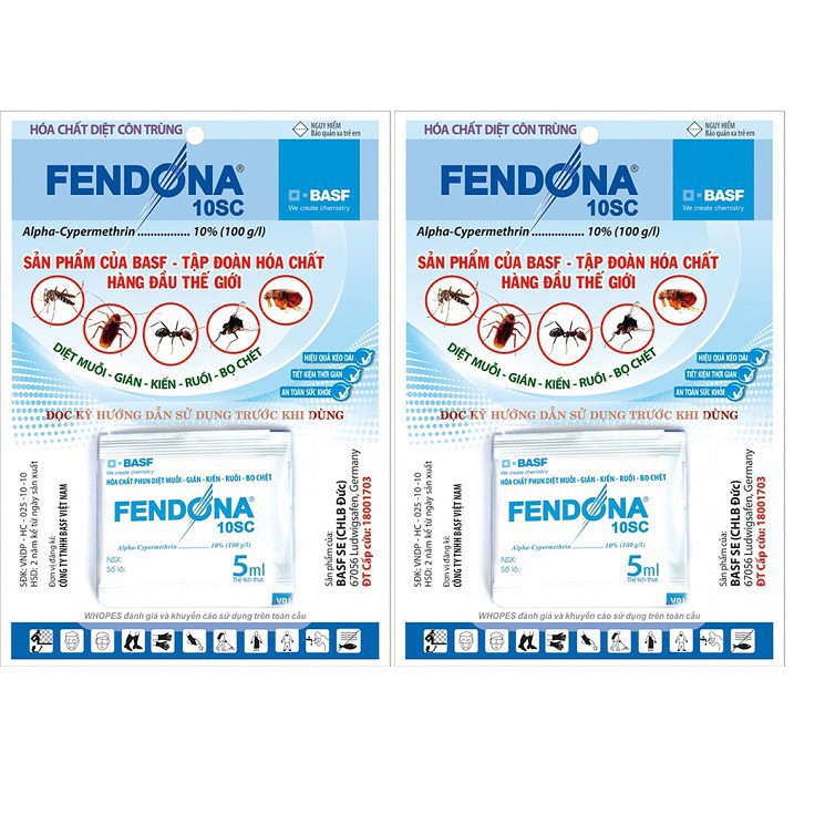 COMBO 2 VĨ THUỐC MUỖI FENDONA 5ML