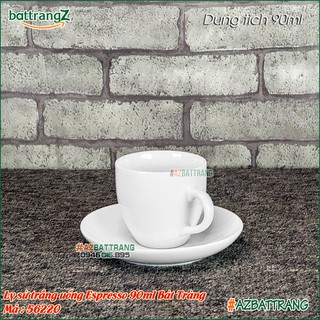 Ly tách sứ uống cafe Espresso 70ml Bát Tràng nhiều màu