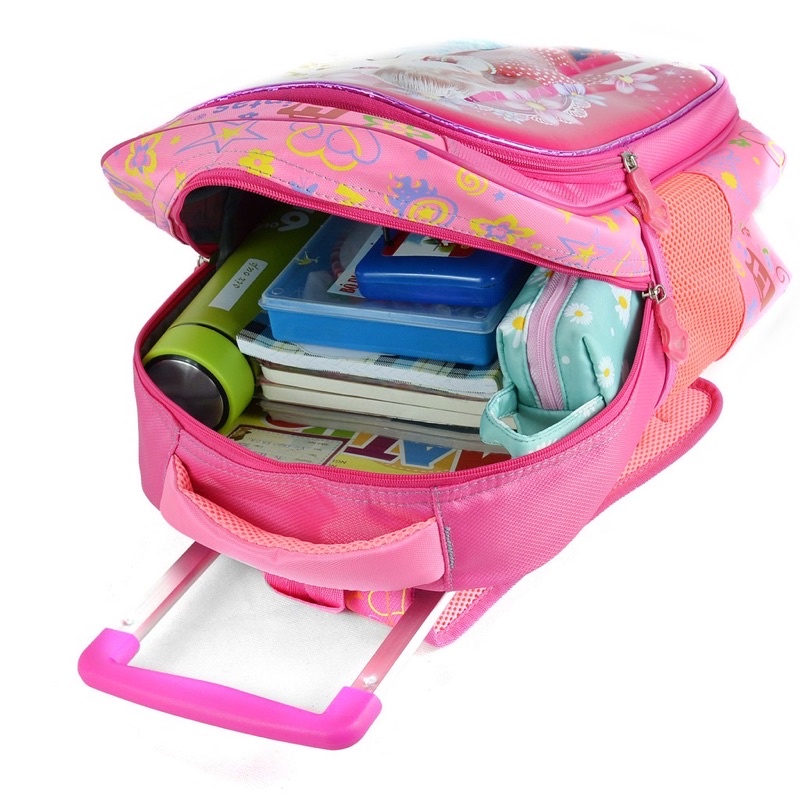 Balo cần kéo đi học tháo ráp được cho bé gái tiểu học cấp 1 hình Kitty - Hintas