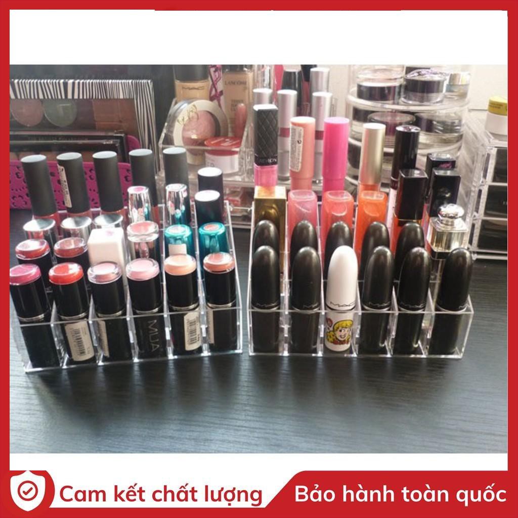 Sale-Khay đựng son được thiết kế nhiều ngăn kích thước to nhỏ khác nhau để đựng đa dạng các loại đồ mỹ phẩm RP31383