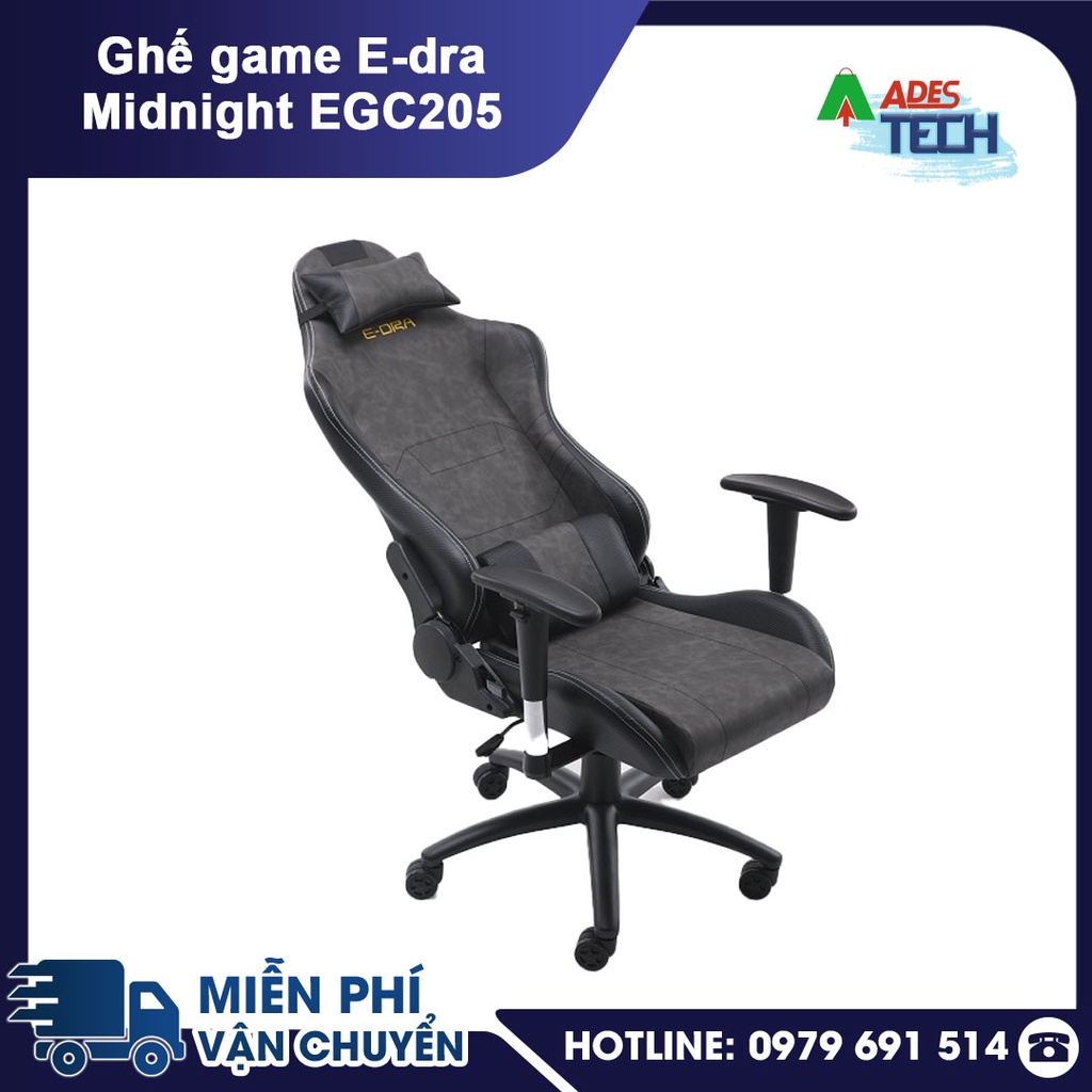 Ghế Gaming EDRA Midnight EGC205 Chất Liệu Da PU Cao Cấp, Sợi Carbon - Bảo Hành 12 Tháng
