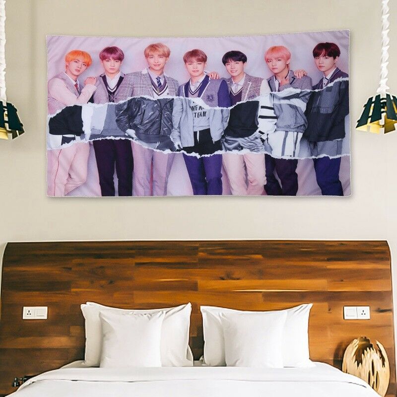 Thảm treo tường trang trí hình thành viên nhóm nhạc KPOP BTS LOVE YOURSELF 100*50cm
