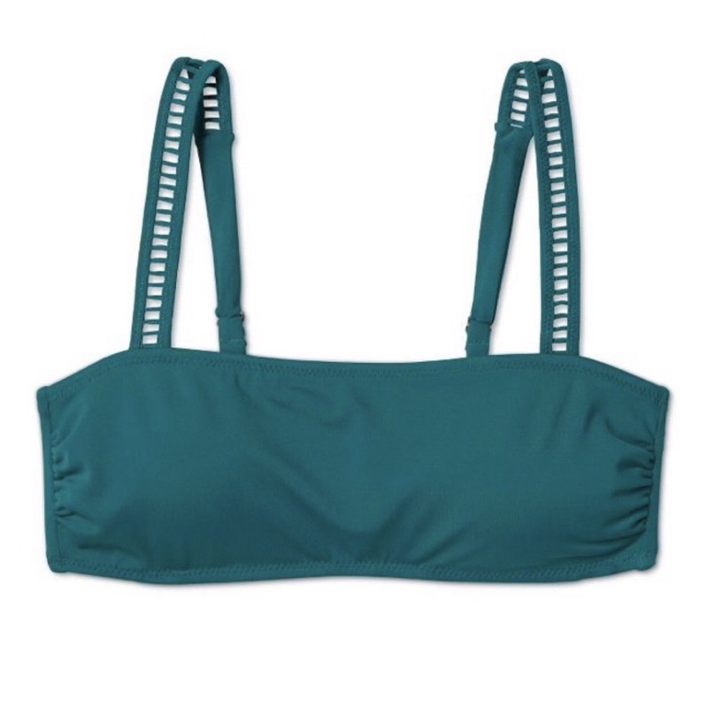 Bộ Bikini Hai Mảnh Cạp Cao Xanh Hàng Xuất Xịn