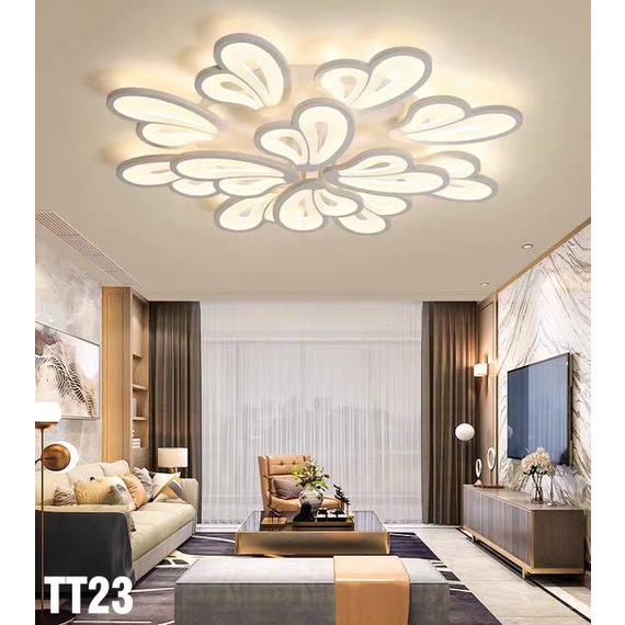 Đèn Led Ốp Trần Đèn Trần Thạch Cao Siêu Sáng Trang Trí Phòng Khách Phòng Ngủ Chung Cư 3 Chế Độ Sáng Có Kèm Điều Khiển