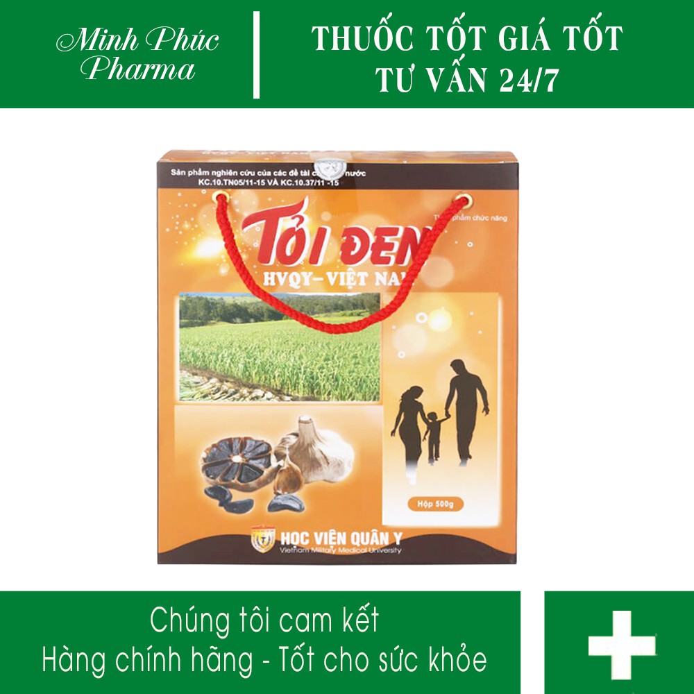 Tỏi đen hộp 500gr - tỏi đen học viện quân y giá tốt chính hãng