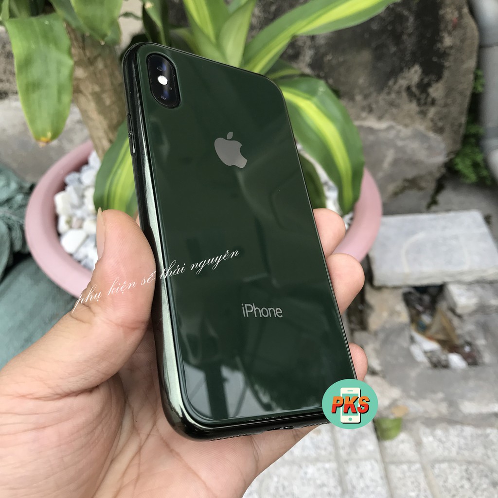 Ốp Lưng Kính Cường Lực Siêu Bền- Viền silicon đồng màu iPhone6/6s/7/7P/8P/X/XsMax 11 11Pro Max | WebRaoVat - webraovat.net.vn