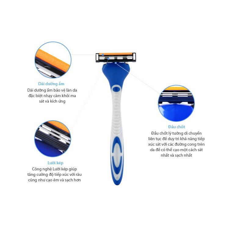 LƯỠI DAO CẠO DORCO ST-300 Siêu Sắc Lướt Nhẹ Cạo Êm Hàng Nhập Khẩu Hàn Quốc