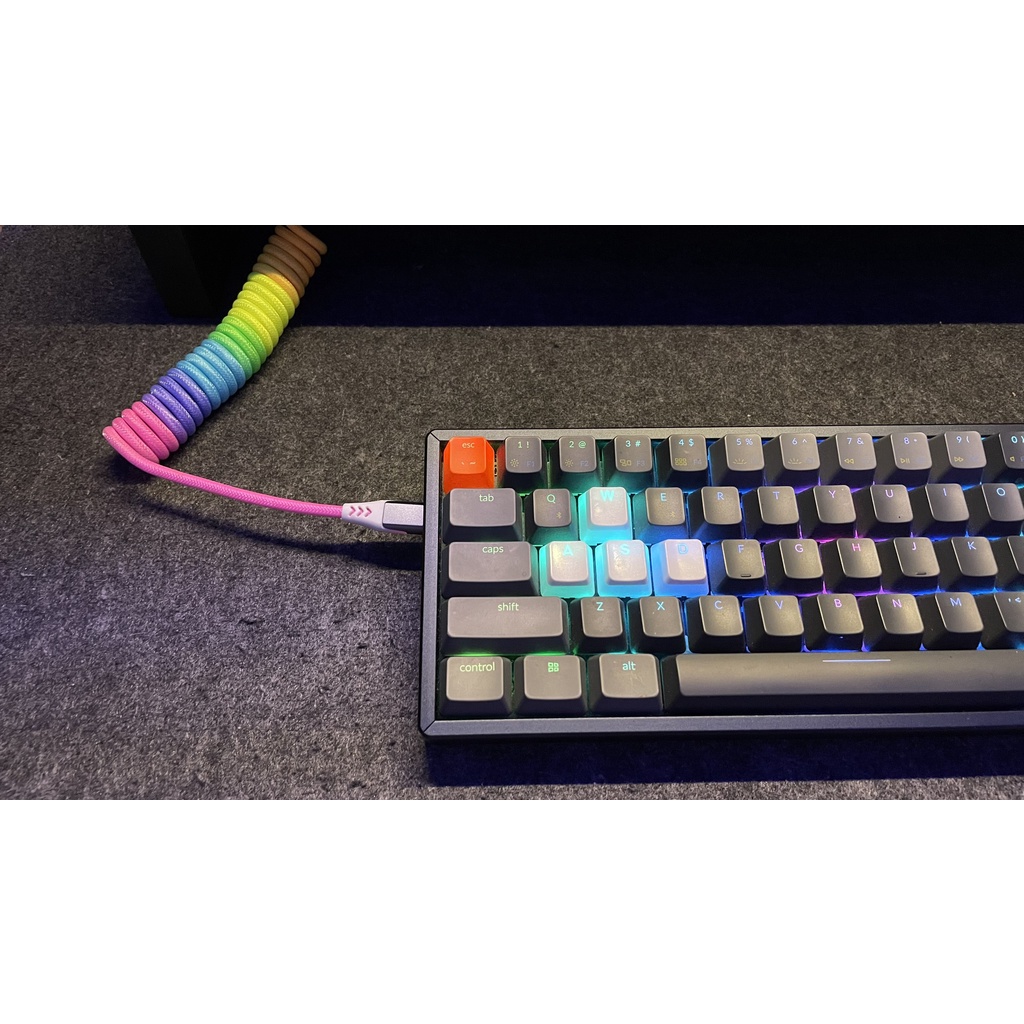 Dây Cáp Xoắn Custom Bàn Phím Cơ USB Type C Dạng Xoắn Lò Xo Coiled Cables - ZooPC