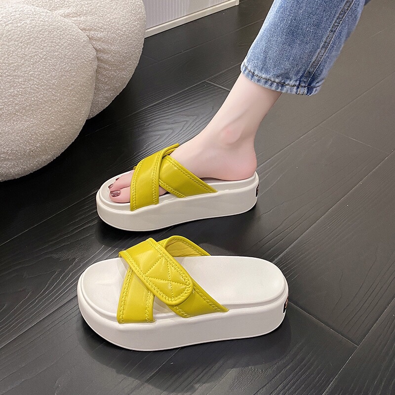 Sandal đế xuồng quai da chéo hàng quảng châu od