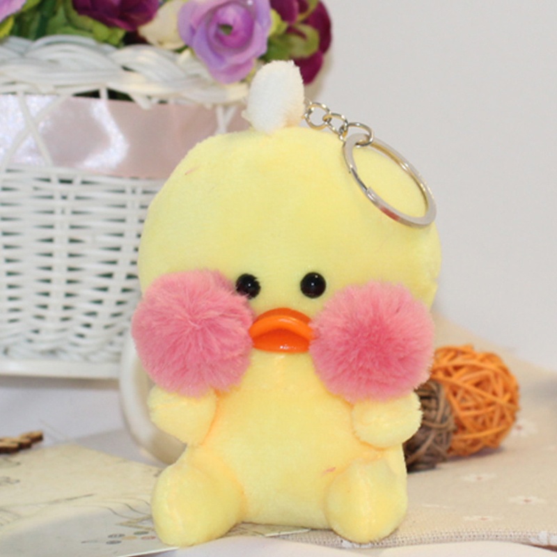 Móc Khóa Vịt Nhồi Bông Màu Vàng Dễ Thương