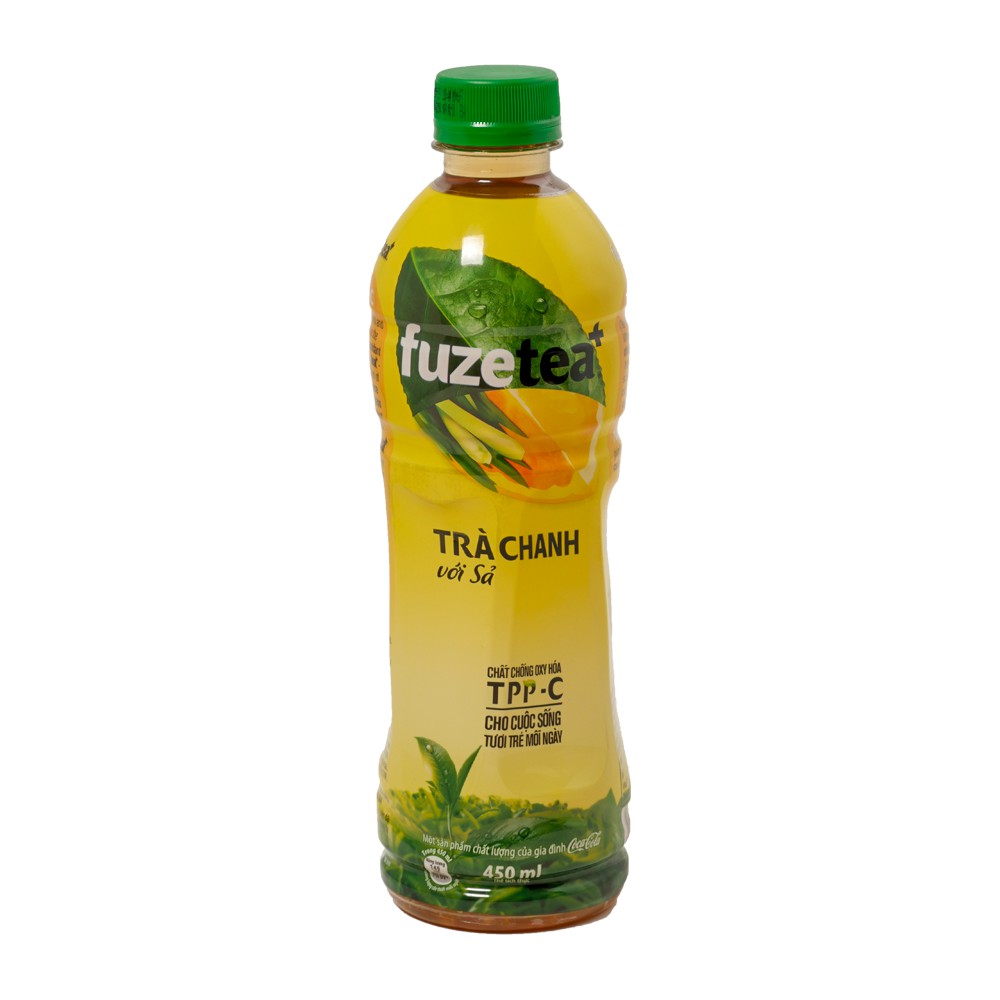 [GROFFWC -10% max 30k đơn 170k] Lốc 24 chai Trà Chanh Sả Fuzetea+ 450ml/chai