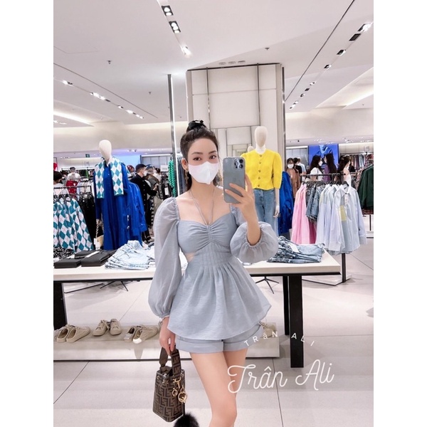 Bigsize sét bộ áo dây rút mặc 2 kiểu bigsize 55kg-90kg😘😘