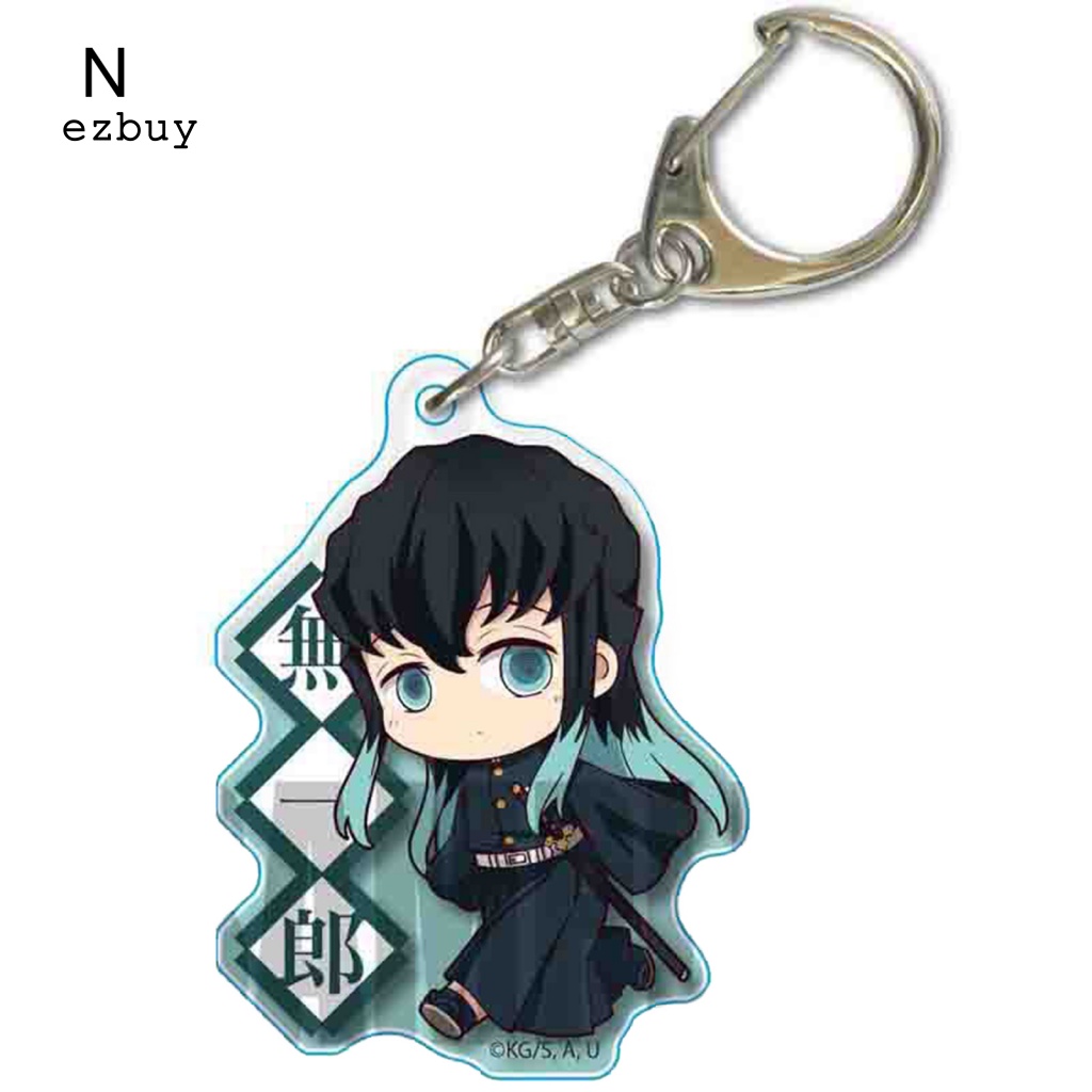 Móc Khóa Bằng Thép Không Gỉ Hình Demon Slayer Tanjiro Nezuko