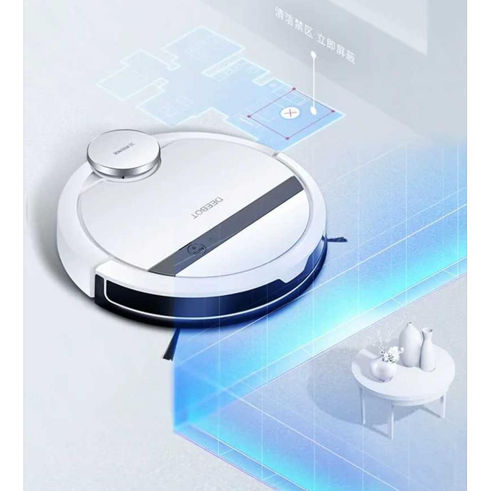 [Mã ELHALOC10 giảm tối đa 800K đơn 500K] Robot hút bụi lau nhà ECOVACS Deebot DE55 có tiếng anh và set tường ảo