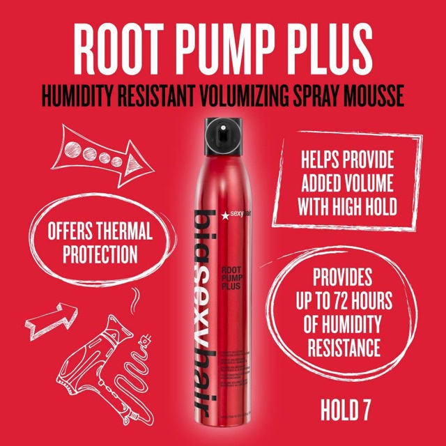 [MẪU MỚI NHẤT] Bọt làm phồng chân tóc Big Sexy Hair Root Pump Plus Humidity Resistant Volumizing Spray Mousse