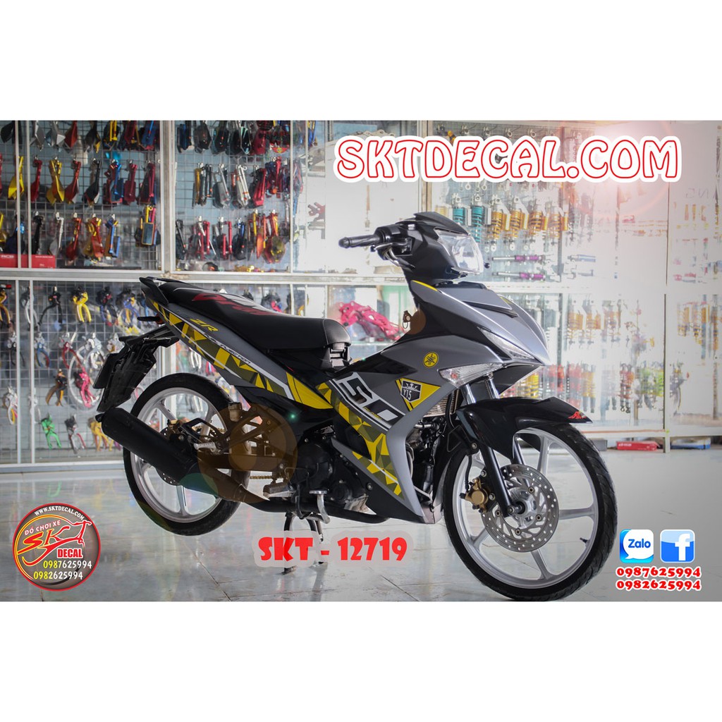 Tem rời exciter 150 xám vàng y15zr