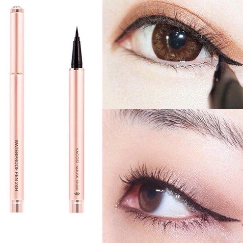 [CHÍNH HÃNG] Kẻ Mắt Nước Lâu Trôi Vacosi 24H Waterproof Pen 2g (Rose Gold)