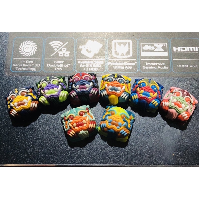 Nút bàn phím cơ Lân Shisa.Keycap resin Unicorn shisa.Keycap Artisan