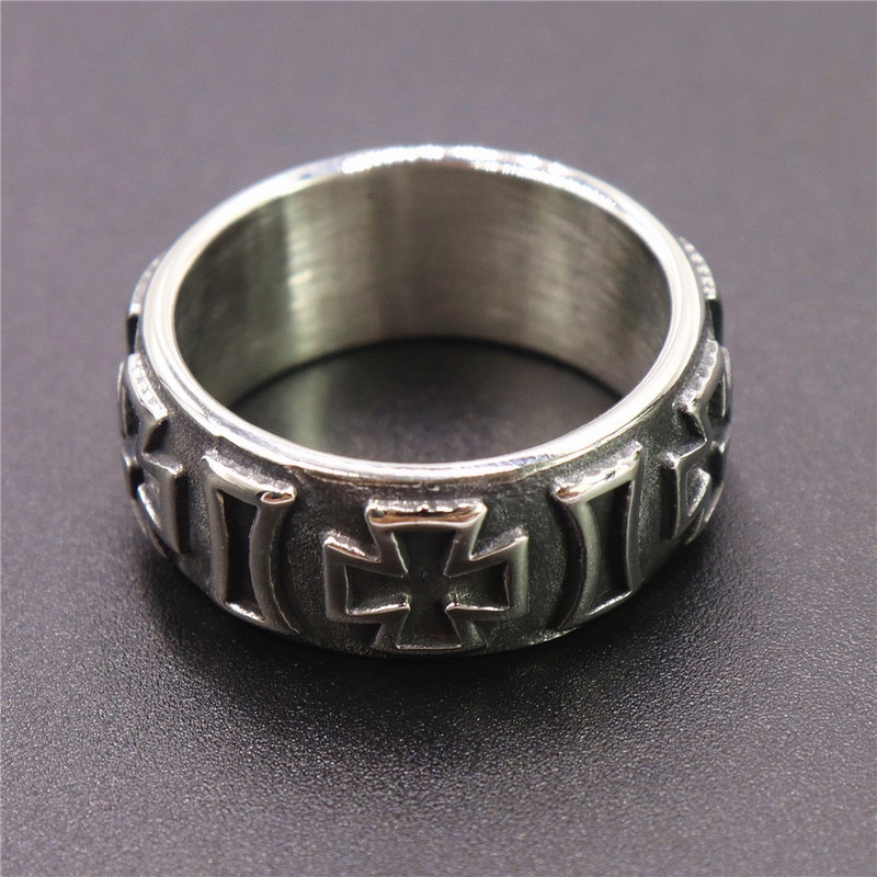 Nhẫn Inox Hình Thánh Giá Thời Trang Cho Nam