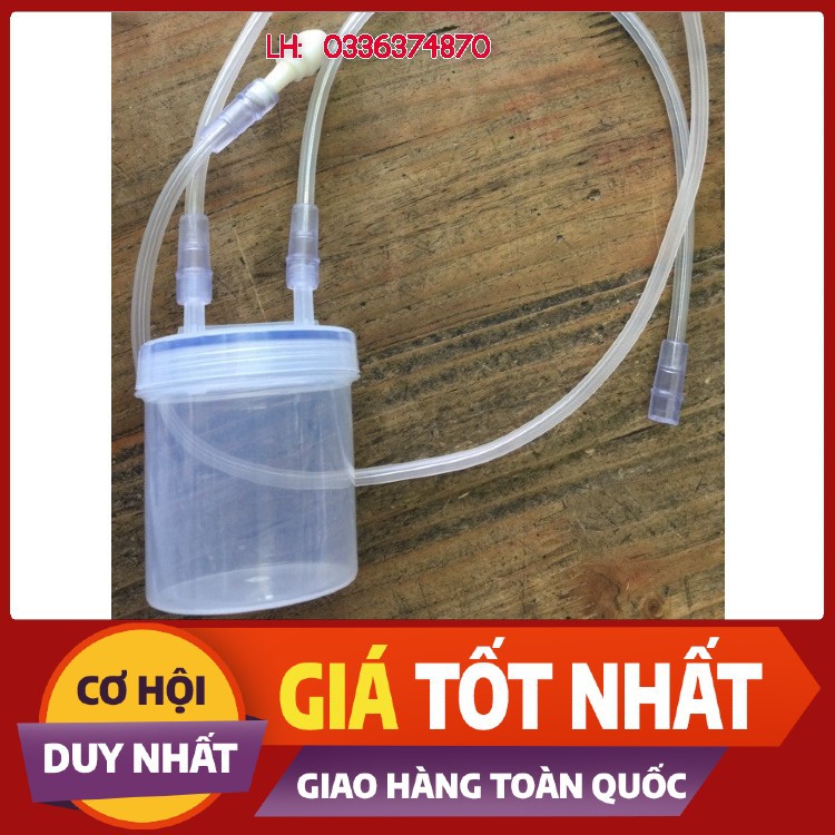 Bình đựng dịch, cốc nhựa đựng dịch kèm bộ dây và đầu hút - phụ kiện máy hút mũi