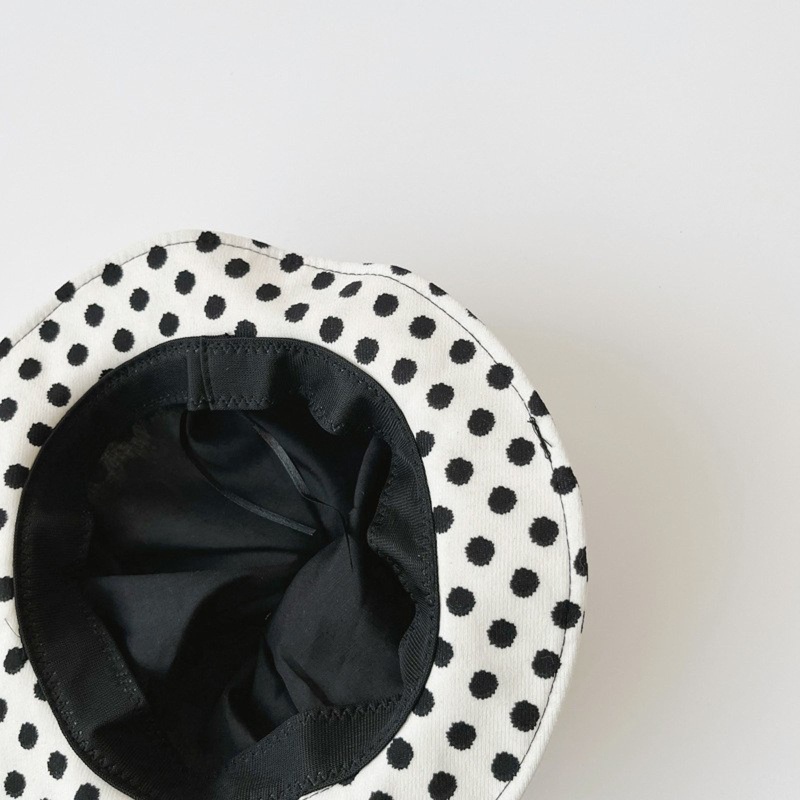 Nón Tai Bèo Chống Nắng Bằng Cotton Mềm Họa Tiết Chấm Bi