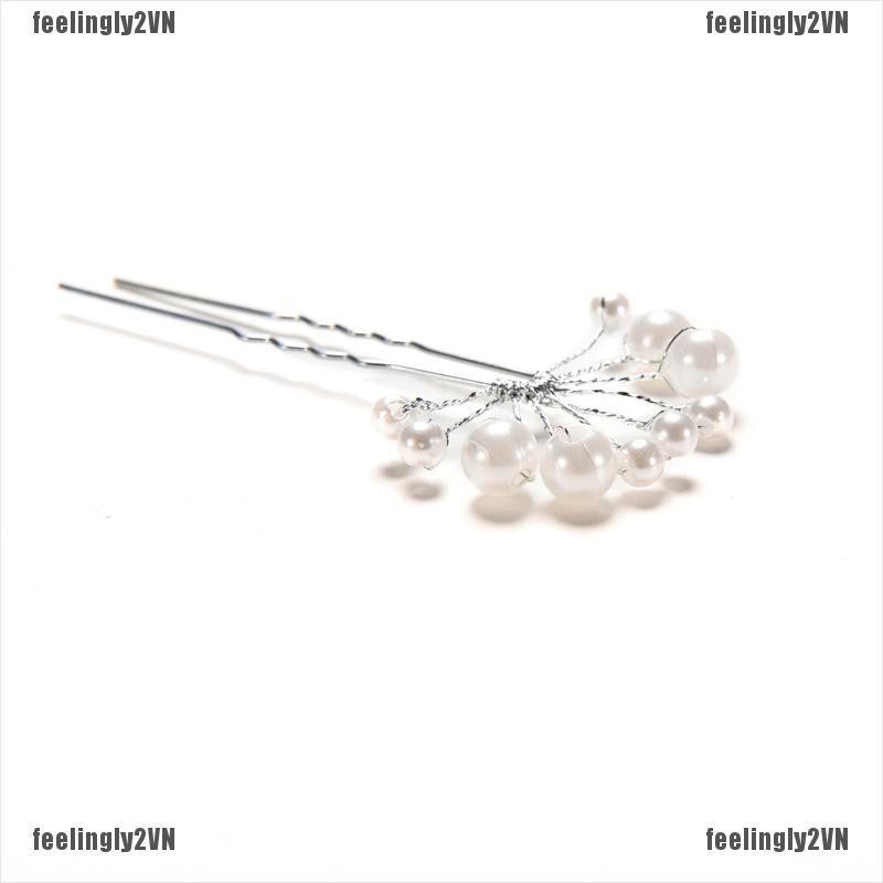 Trâm cài tóc phối hình hoa đính ngọc trai thanh lịch cho nữ