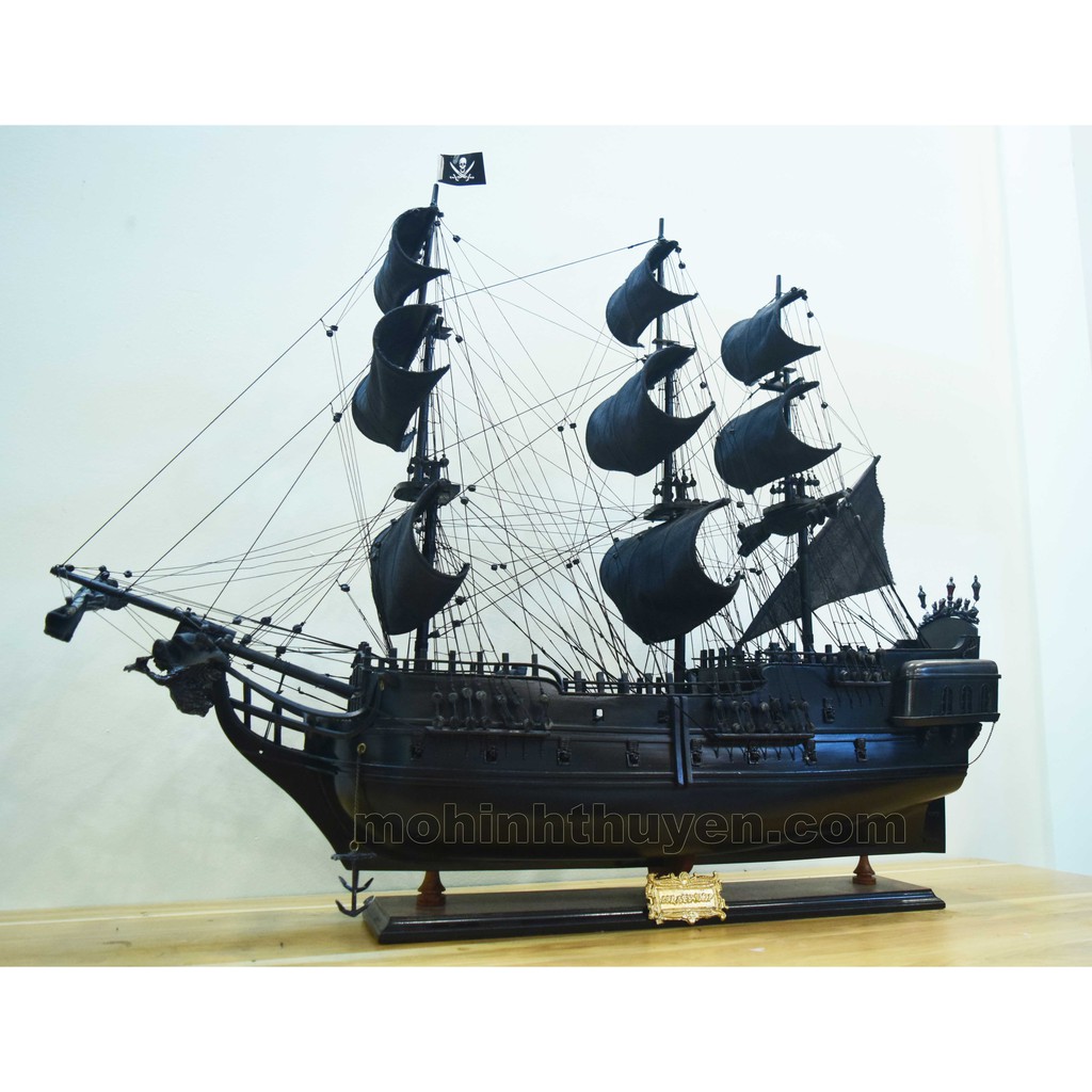 Mô Hình Thuyền Gỗ Cướp Biển Ngọc Trai Đen Blackpearl