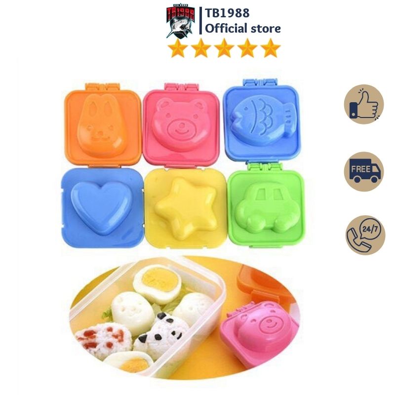 Khuôn cơm ăn dặm kiểu nhật hình gấu thỏ cá ô tô dễ thương vui nhộn cho bé