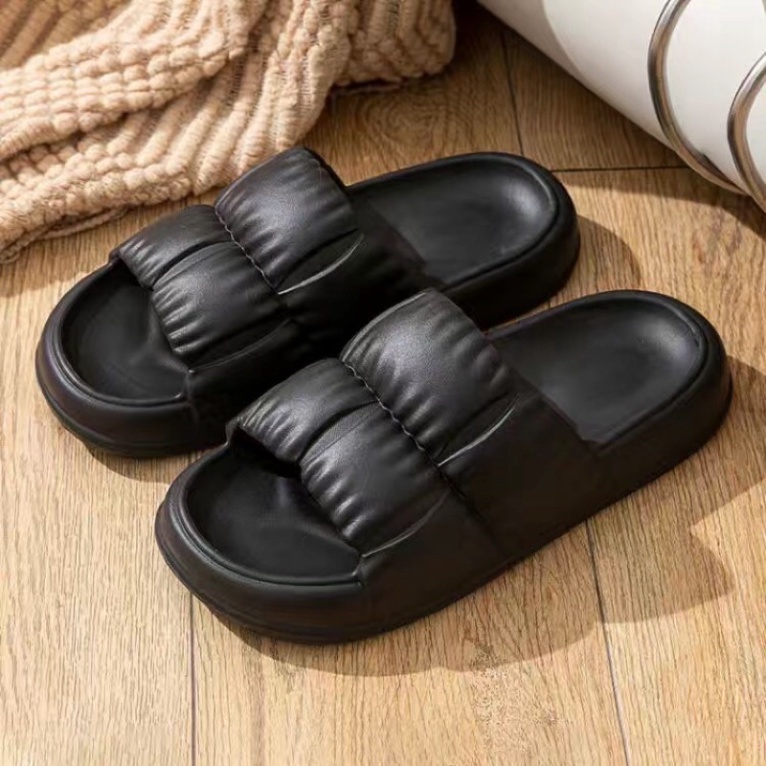 Dép bánh mỳ Ô Vuông Nhún Đế Độn Mang trong nhà đi Chơi Siêu Êm - DL160