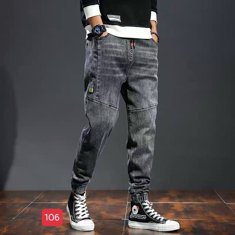 (HỖ TRỢ ĐỔI SIZE) Quần Jean ống jogger mẫu xám trẻ trung, giá rẻ chất liệu jean cao cấp 108 | BigBuy360 - bigbuy360.vn