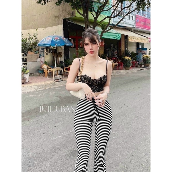 Quần dài thun ống loe 3 SIZE siêu hack dáng Thun Quảng Châu Siêu Tốt