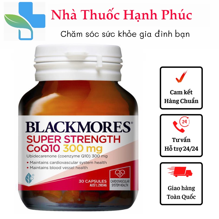 Viên Uống Bổ Tim Mạch Blackmores CoQ10 150mg & 300mg (30 Viên) - Q10 bổ tim , ổn định nhịp tim