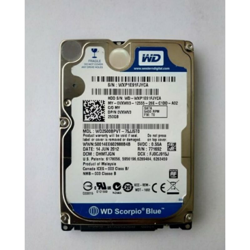 Ổ Cứng Laptop 250gb Sata Wd 2.5inch | BigBuy360 - bigbuy360.vn
