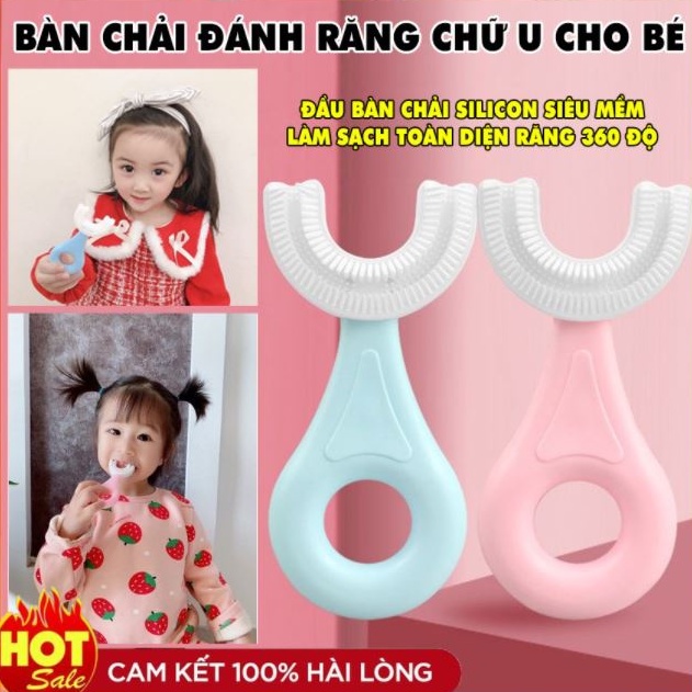 Bàn Chải Đánh Răng Chữ U Silicon Cho Trẻ Em