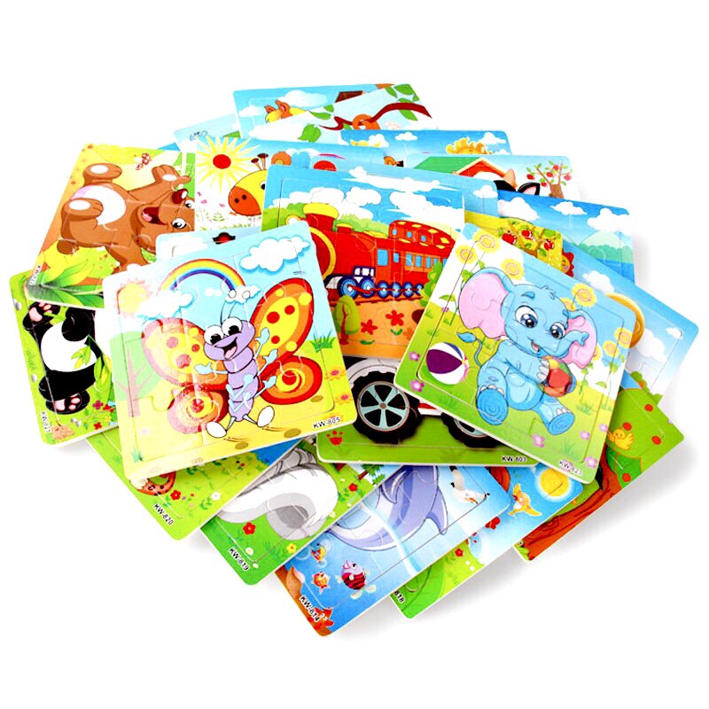 [SỈ+LẺ_ĐƯỢC CHỌN MẪU]Ghép hình, Tranh ghép 2D gỗ 9 mảnh gỗ_Đồ chơi ghép gỗ 9 miếng cho bé( LR)