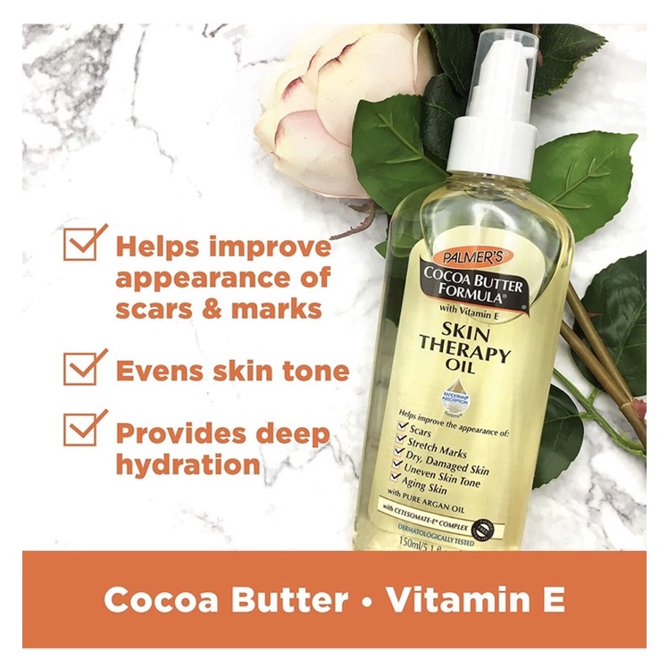 [🇺🇸Bill Mỹ] Dầu dưỡng ẩm đa năng Palmer's Cocoa Butter Formula with vitamin E Skin Therapy Oil của Mỹ