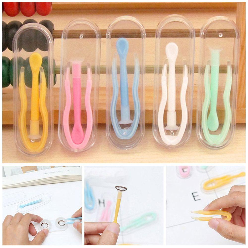 Set 10 Hộp Đựng Kính Áp Tròng Trong Suốt Chống Bụi Kèm Nhíp Tiện Dụng