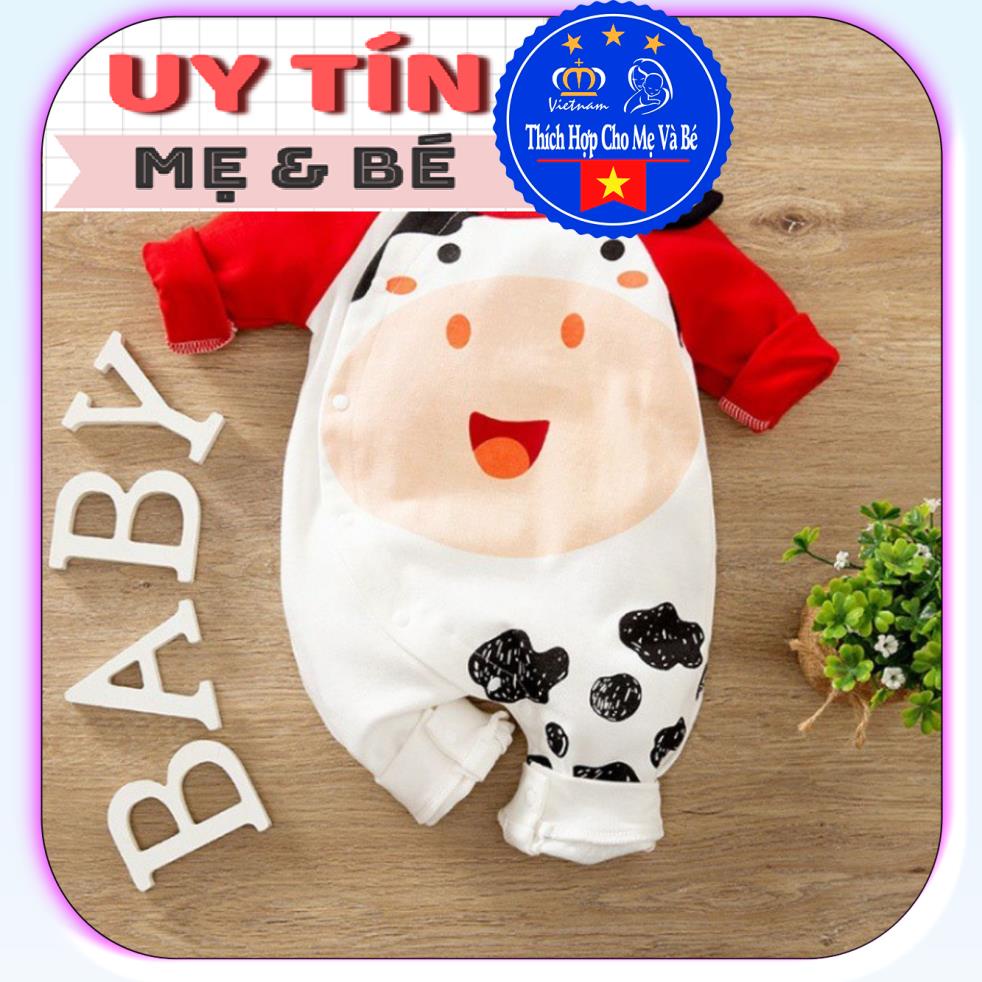 BodySuit ngộ nghĩnh tay ngắn, tay dài cho bé gái và bé trai, quần áo sơ sinh vải cotton 100%.mềm mịn.