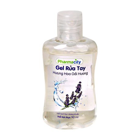 Gel rửa tay khô Hương hoa oải hương / trà xanh Pharmacity (Chai 90ml)