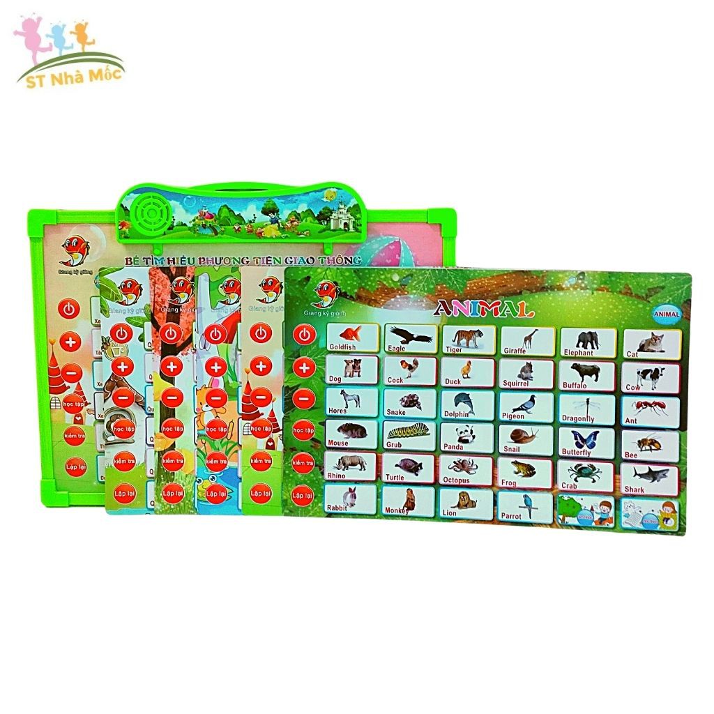 Bảng Học Điện Tử Thông Minh 5 tờ giúp con phát triển toàn diện - ALOKIDS TB
